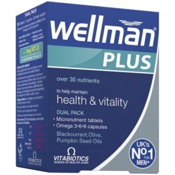WELLMAN PLUS Omega 3-6-9 tabletes + kapsulas, 56 g