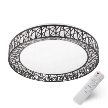 LED griestu gaismeklis plafons 48cm balts-melns 10