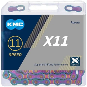 Ķēde - KMC X11 Aurora Waxed - BX11AB118W - 11 ātru