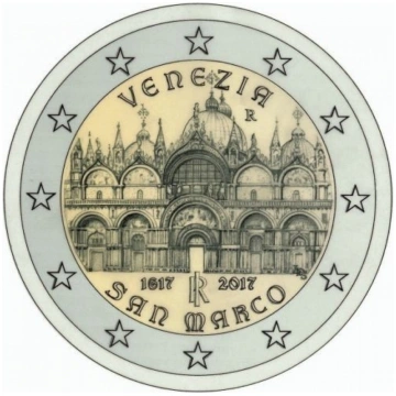Italy 2 Euro 2017 - San Marco Basilica in Venice