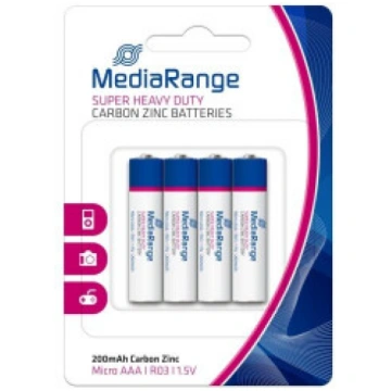 BATTERY CARBON-ZINC AAA 1.5V/4PCS MRBAT141 MEDIARA