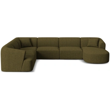 Modular Panoramic Left Corner Sofa, "Campi", 7 Sea