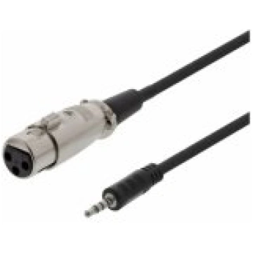 Deltaco Audio cable XLR 3.5mm 1.5m black aksesuārs