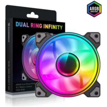 Gamemax Case Fan | DUAL RING INFINITY BK | Black