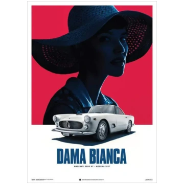 Design Poster 3500 GT White - the White Dame Maser