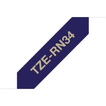 Brother TZE-RN34 label-making tape Gold on navy TZ