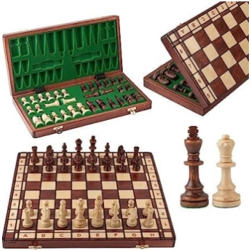 Šaha meistars Jupiters 42 cm unikāls koka šaha spē