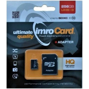 IMRO MICROSDXC 10/256GB UHS-3 ADP memory card Clas