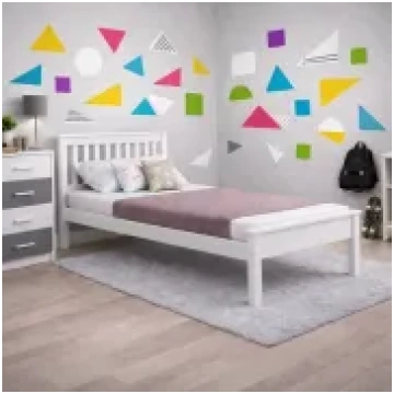 Balta jauniešu gulta 180 x 90 cm JB-180