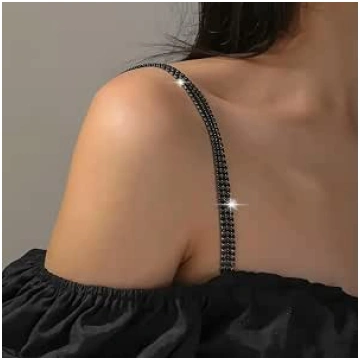 ROCILB 1 Pair Shiny Rhinestone Bra Straps New Adju