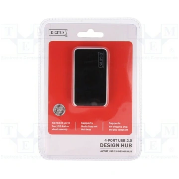 Hub USB; DC,USB A socket x4,USB B mini socket; USB