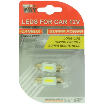 Auto spuldze C5W, led, balta krās., 12 V