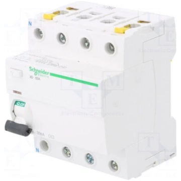 RCD breaker | Inom: 63A | Ires: 30mA | Poles: 4 | 