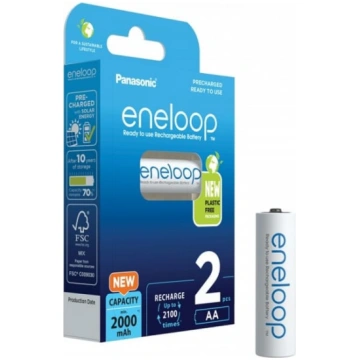 Eneloop uzlādējams aa 2000 mah 2 gab. PANASONIC 21
