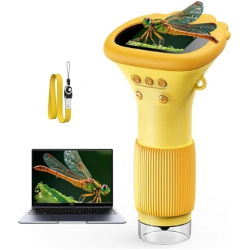 Mikroskops bērniem Mini mikroskops ar 8 gaismas di