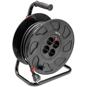 Ruļļu pagarinātājs 3x1.5 mm2, 50 m, 4x schuko AE-S