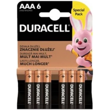 Duracell Bateria AAA / R03 6 szt. 5000394090316