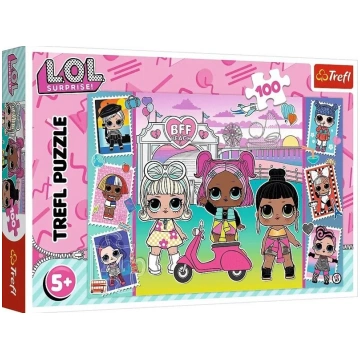 Puzzle 100 gabali L.O.L. lelles bildes Trefl