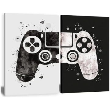 HONEYBABY Bērnu sienas bildes ar rāmi, Gamepad aud