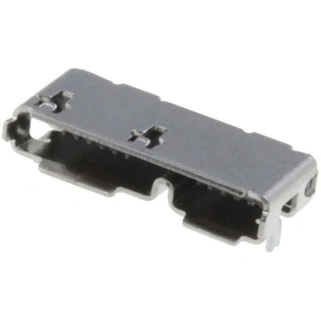 Connector: USB AB micro; socket; SMT; horizontal; 