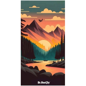 Ātri Žūstošs Divpusējs XL Dvielis Dr.Bacty „Sunset