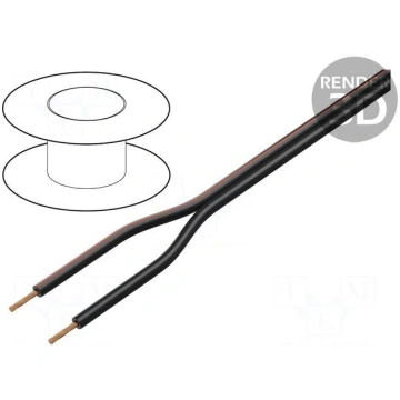 Wire: loudspeaker cable | 2x1mm2 | stranded | OFC 