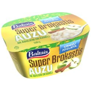 Jogurts Grieķu ar auzu pārslām, āboliem 160g