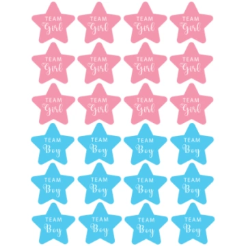 Lietots - Uzlīmes "Gender reveal" PartyInbox