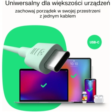 Kabelis Green Cell PowerFlex Fast Charging USB Typ