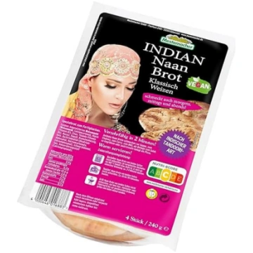 Mestemacher Naan maize – indiešu vegāna plakanmaiz