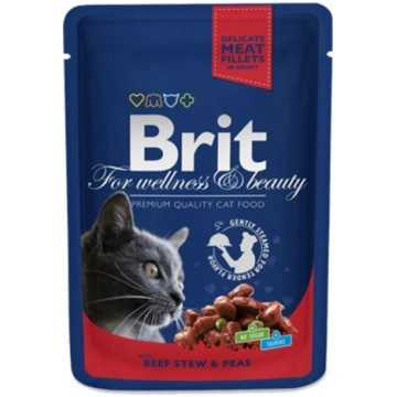 Brit Premium Cat Pouches with Beef Stew & Peas 100