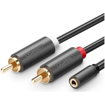 Kabel Ugreen Jack 3.5mm - RCA (Cinch) x2 3m czarny