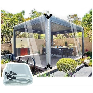 SSFMSF Caurspīdīgs brezenta tents ar cilpām Brezen
