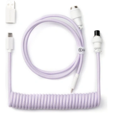 Keychron Coiled Type-C Cable, Light Purple