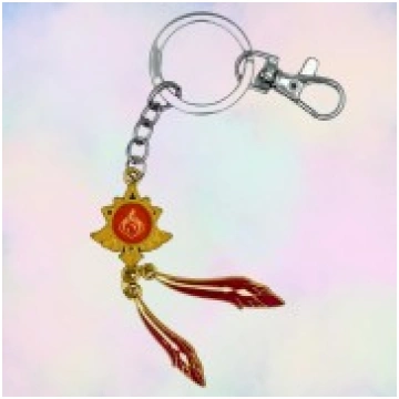 Genshin Impact Metal Keychain - Pyro - Metāla atsl