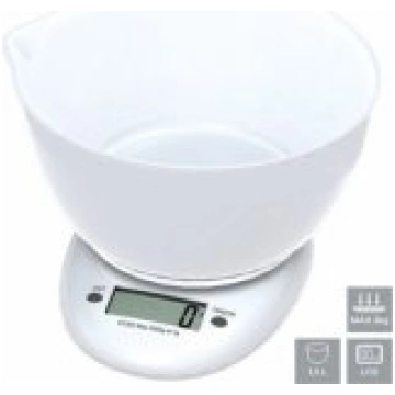 Omega OBSKWB Kitchen scale bowl white virtuves sva