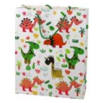 LEAN Toys Paper Gift Bag Colorful Dinosaurs Palm T