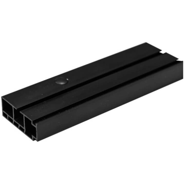 Griestu karnīzes viena PVC sliede, 200 cm, melna