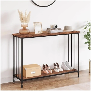 Narrow Console Table with Shelves, Side Table 105 