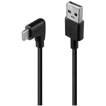 Lindy 0.5m USB 2.0 Type A to C Cable, 90 Right Ang