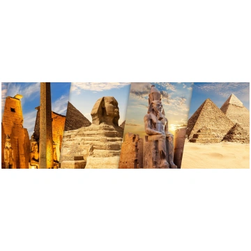 Puzzle Discover Egypt - Luxor and Giza panorama Bl
