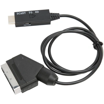 SCART uz HDMI kabelis, 1080P pārveidotāja adaptera