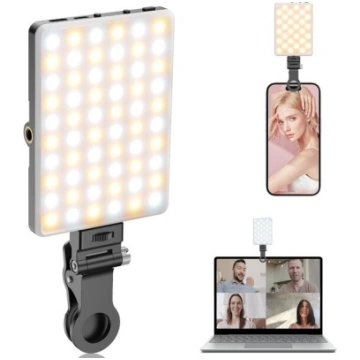 Telefona selfiju gaisma, 60 gaismas diodes, uzlādē
