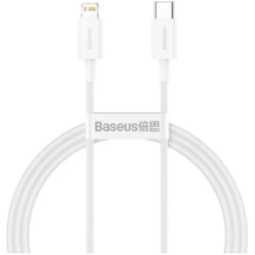 Kabelis Baseus Lightning USB-C 1m Balta