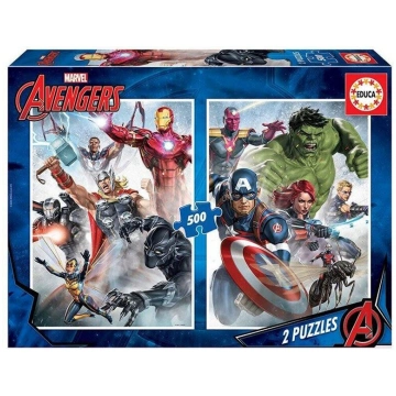 Puzle - EDUCA - 2X500 MARVEL MANIA - Avengers - Pi