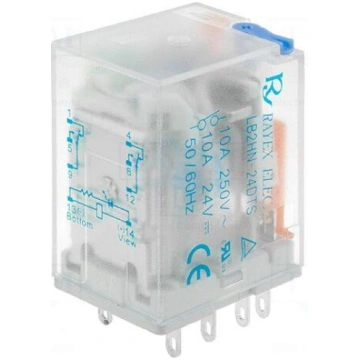 Relay: electromagnetic | DPDT | Ucoil: 24VDC | Ico