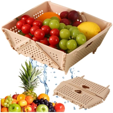 Saliekams plastmasas grozs un caurduris augļiem un
