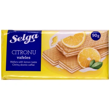 Vafeles ar citronu garšu "Selga" 90g