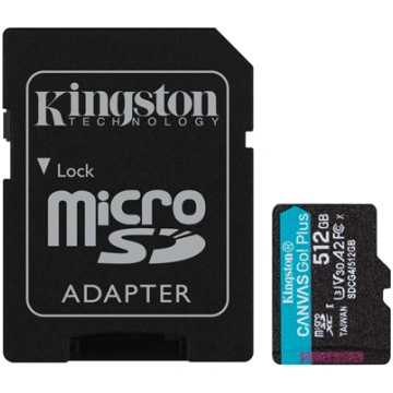 Kingston , Canvas Go! Plus , 512 GB , microSD , Fl