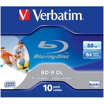 Verbatim BD-R DL 50GB 6x Wide Printable 10pk Blank
